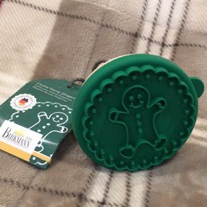 Christmas Holiday Gingerbread Cookie Press Wood Silicon Germany NWT